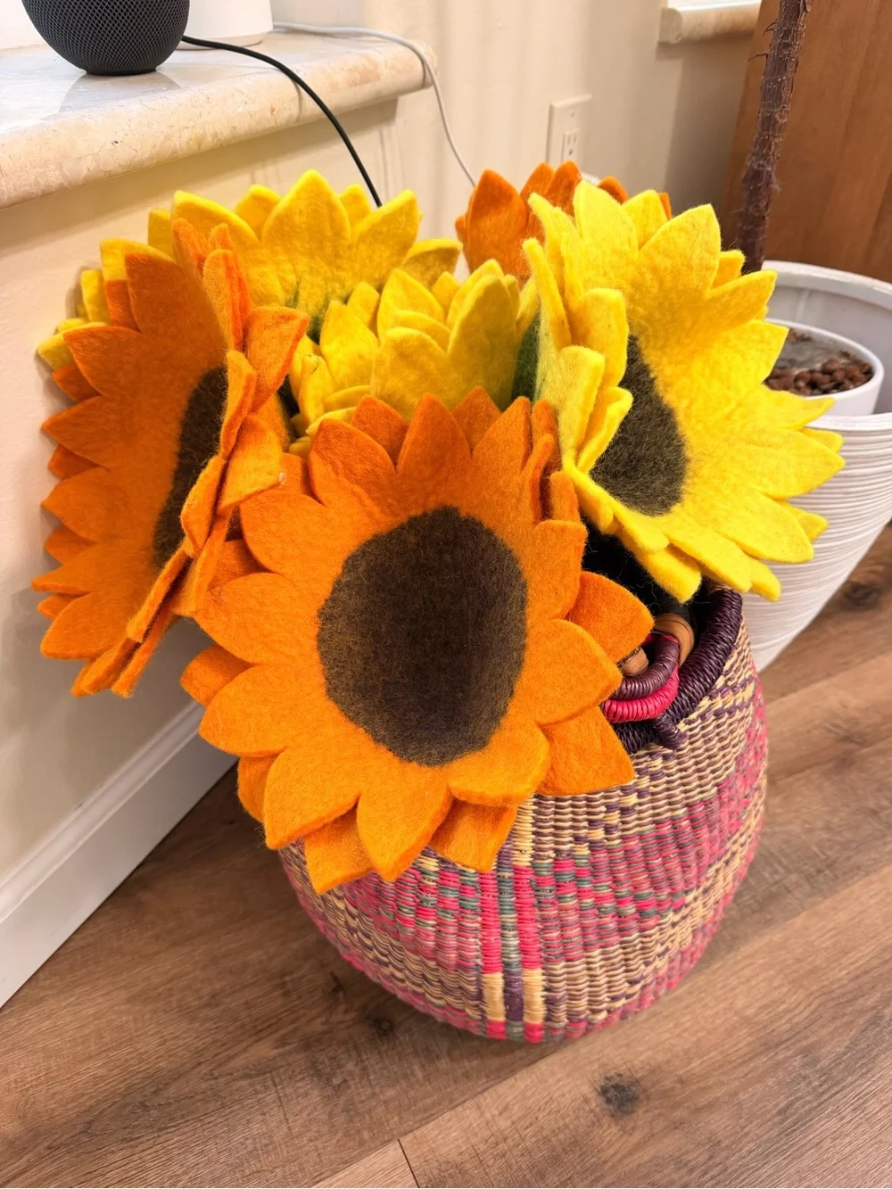Trader Joe’s Felt Sunflower Stems - Yellow & Orange